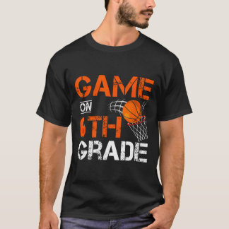 T-shirt Jeux Amusants Sur Le Basket De 6E Année Premier Jo