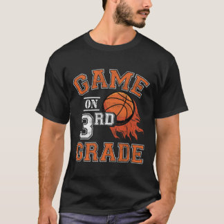 T-shirt Jeux Amusants Sur Le Basket De Troisième Année Pre