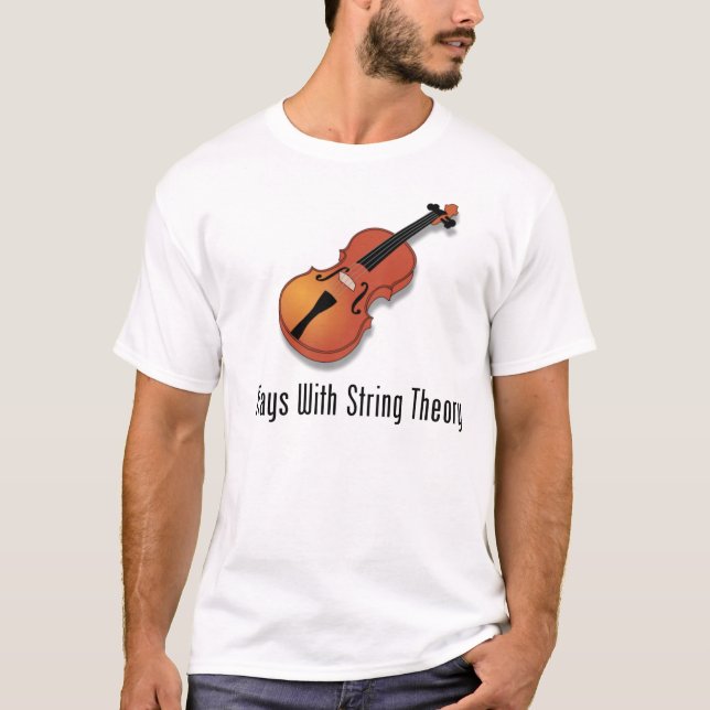 T-shirt Jeux avec la théorie de ficelle - violon (Devant)