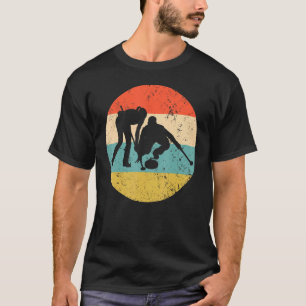 T-shirt Jeux de curling rétro Jouer en tenue d'hiver C Spo