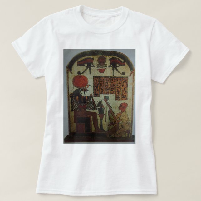 T-shirt Jeux de harpiste avant Horus sur l'horizon (Design devant)