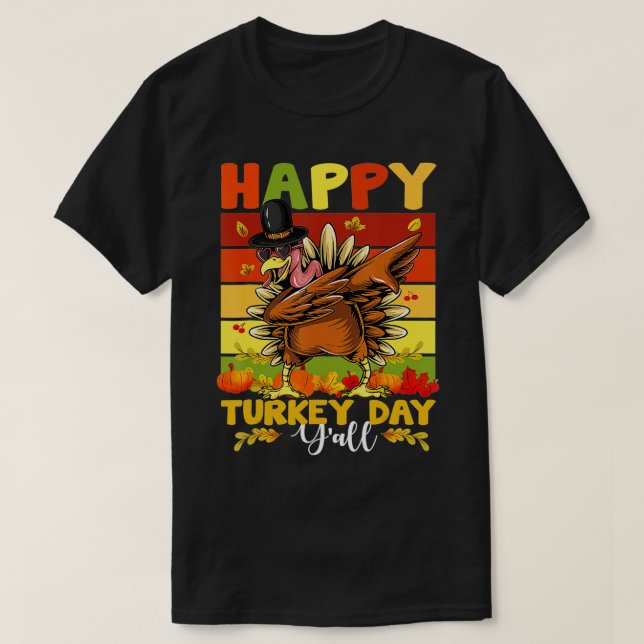 T-shirt JEUX JOUR TURQUIE Dabbing Jour d'Action de grâce G (Design devant)