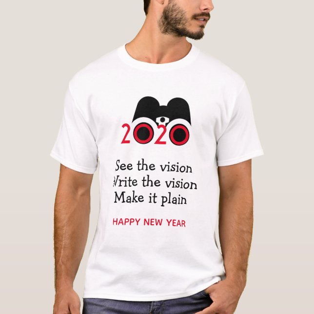 T-shirt JEUX NOUVEL AN 2020 Vision Jumelles Customisées (Devant)