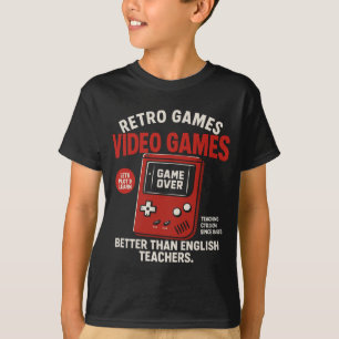 T-shirt Jeux rétro jeux vidéo jeux enseignant anglais depu