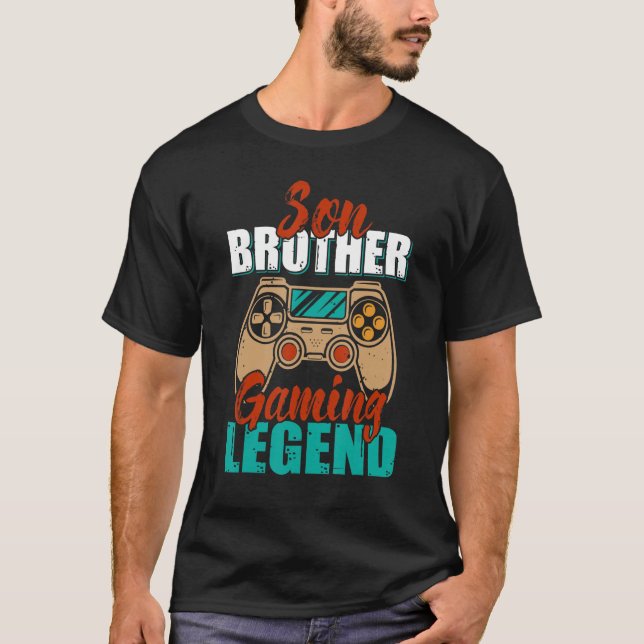 T-shirt Jeux Vidéo 70's Gamer Console Son Brother Gaming (Devant)