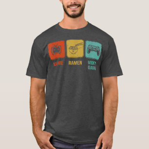 T-shirt Jeux vidéo Anime Ramen Otaku Gamer