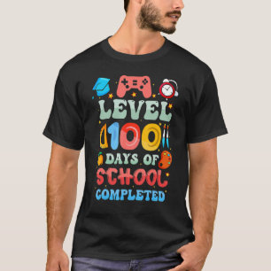 T-shirt Jeux Vidéo Gamer Niveau 100 Jours De Complet D'Éco