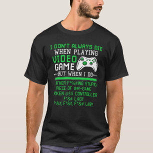 T-shirt Jeux Vidéo Gamer Pour Les Fans De Jeu Console