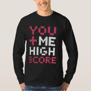 T-shirt Jeux Vidéo Gamer Romance Coeur Pixel Art Jeu P