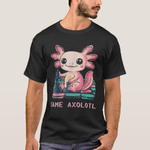 T-shirt Jeux vidéo Gamesolotl Axolotl Kawaii Anime Gamer