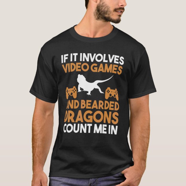 T-shirt Jeux Vidéo Joueur Jeu Dragon Entraîné (Devant)
