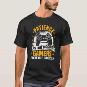 T-shirt Jeux vidéo, La patience est pour les noobs, Manett