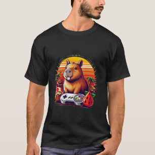 T-shirt Jeux Vidéo Lover Capybara Funny Jeux Vidéo Capyb