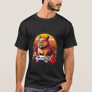 T-shirt Jeux Vidéo Lover Capybara Funny Jeux Vidéo Capyb
