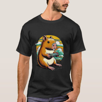T-shirt Jeux Vidéo Lover Capybara Funny Jeux Vidéo Capyb