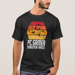 T-shirt Jeux Vidéo Ordinateur Était Pc Gamer Funny Master 
