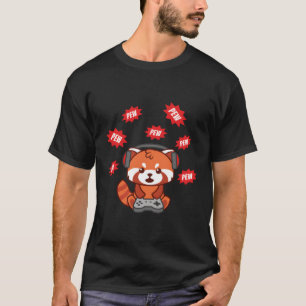 T-shirt Jeux vidéo Red Panda Gamer