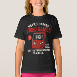 T-shirt Jeux vidéo rétro enseignant l'anglais depuis 