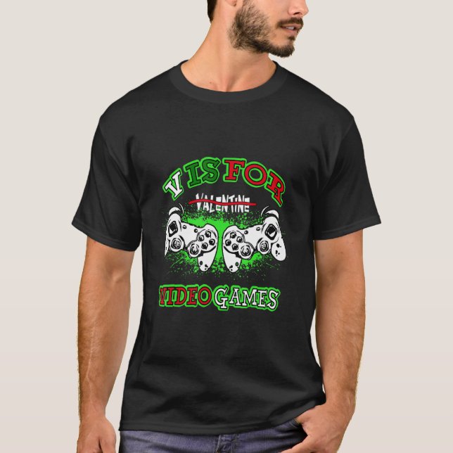 T-shirt Jeux Vidéo Saint-Valentin Pour Enfants Garçons 3 (Devant)