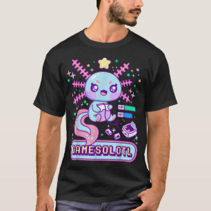 T-shirt Jeuxsolotl Joueur Aolotl Kawaii Mignon Anime Paste