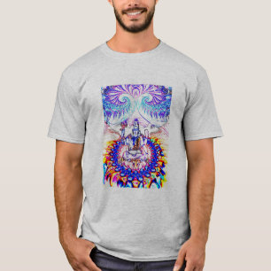T-SHIRT JEWELED SHIVA YOGA T SHIRT HOMMES FEMMES ENFANTS