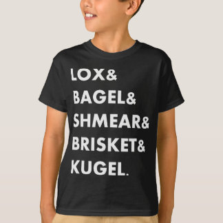 T-shirt Jewish Foods Lox & Bagel & Shmear & Brisket Funny