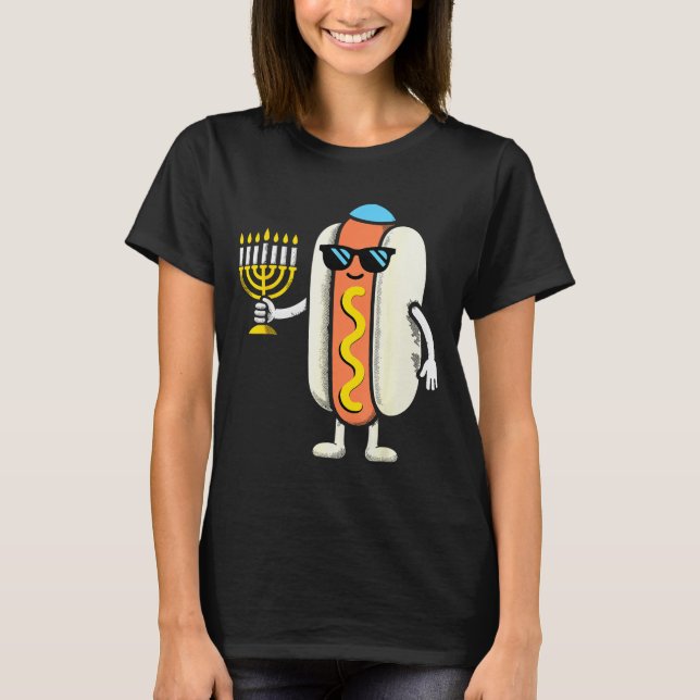 T-shirt Jewish Pjs Hotdog Funny Food Hanukkah Pajamas Chan (Devant)