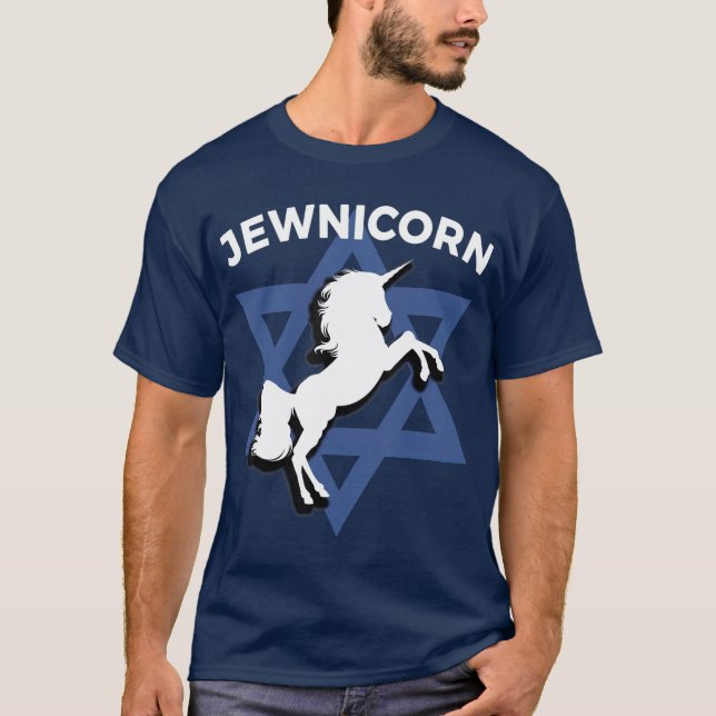 T-shirt Jewnicorn Funny Jewish Hanoukka Cadeau (Devant)