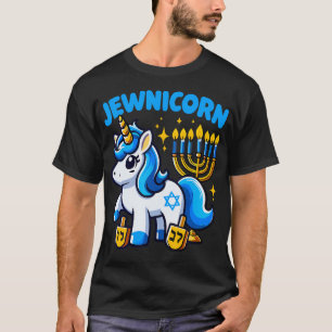 T-shirt Jewnicorn Juif Licorne Mignon Hanukkah Chanukah