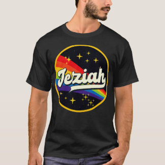 T-shirt Jeziah Arc En Ciel Dans L'Espace Style Vintage