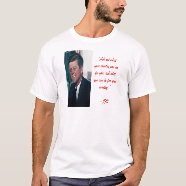 T-shirt JFK & Citation de Ne Pas Demander (Devant)