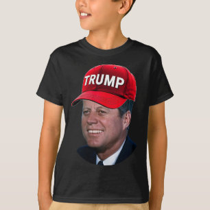 T-shirt Jfk portant un chapeau Trump drôle John F Kennedy