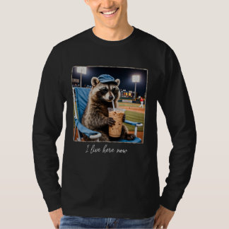 T-shirt J'habite maintenant Raton Laveur Baseball