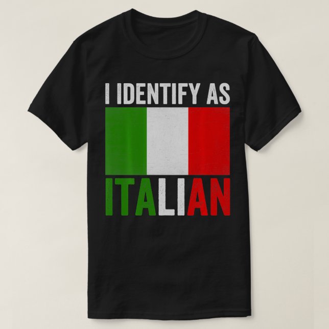 T-shirt J'Identifie Comme Italien Drôle Italie Drôle (Design devant)