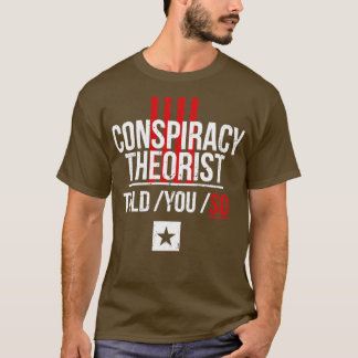 T-shirt J'identifie comme un conspirationniste Les pronoun