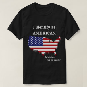 T-shirt J'identifie en tant qu'Américain
