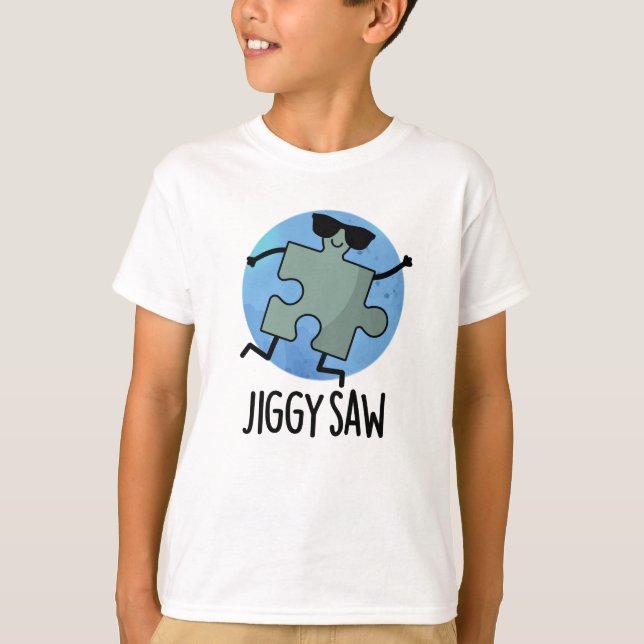 T-shirt Jiggy Saw Dancing Danseuse Jigsaw Puzzle Pun (Devant)