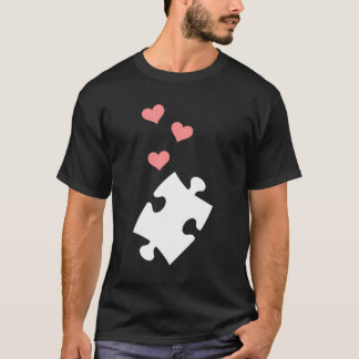 T-shirt Jigsaw Puzzle Coeurs de pièce
