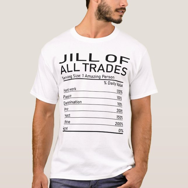 T-shirt Jill De Tous Les Métiers Extraordinaire Personne V (Devant)