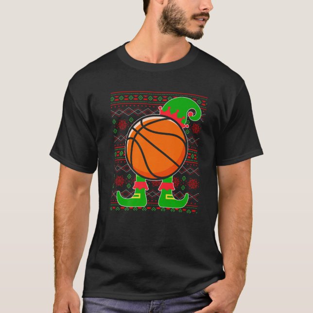 T-shirt Jingle Ballers Christmas Basket Ball Xmas Elf Squa (Devant)