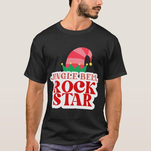 T-shirt Jingle Bell Rock Star Black Noël T Shirt Tout-Peti (Devant)