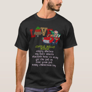 T-shirt Jingle Bells Biden Odeurs Père Noël Plaid Tree Chr