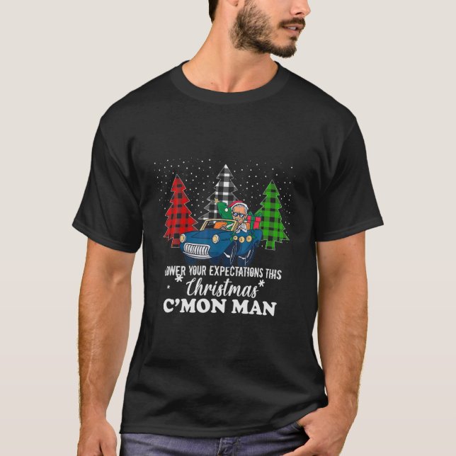 T-shirt Jingle Joe Biden drôle Père Noël Trump mauvais Noë (Devant)
