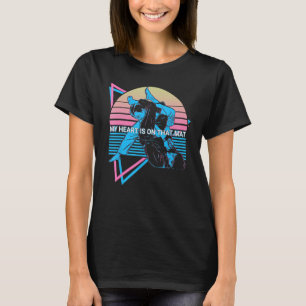 T-shirt Jiu Jitsu BJJ Retro Mon Coeur Est Sur Ce Mat