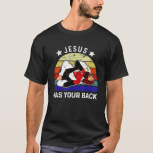 T-shirt Jiu Jitsu Brésilien Jésus Jésus a ton dos