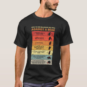T-shirt Jiu Jitsu Brésilien Ours Drôle MMA BJJ Combattant 
