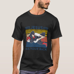 T-shirt Jiu Jitsu Chemises Jésus A Ton Dos Mens Bjj Mixed 