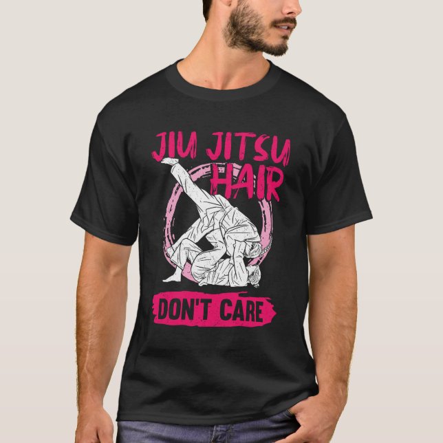 T-shirt Jiu Jitsu Hair s'en fiche (Devant)