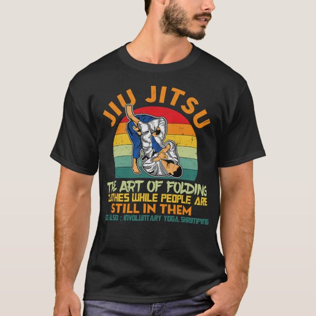 T-shirt Jiu Jitsu L'art du pliage des vêtements BJJ Drôle (Devant)