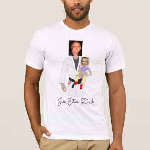 T-shirt Jiu Jitsu Papa Photos personnalisées et texte manu